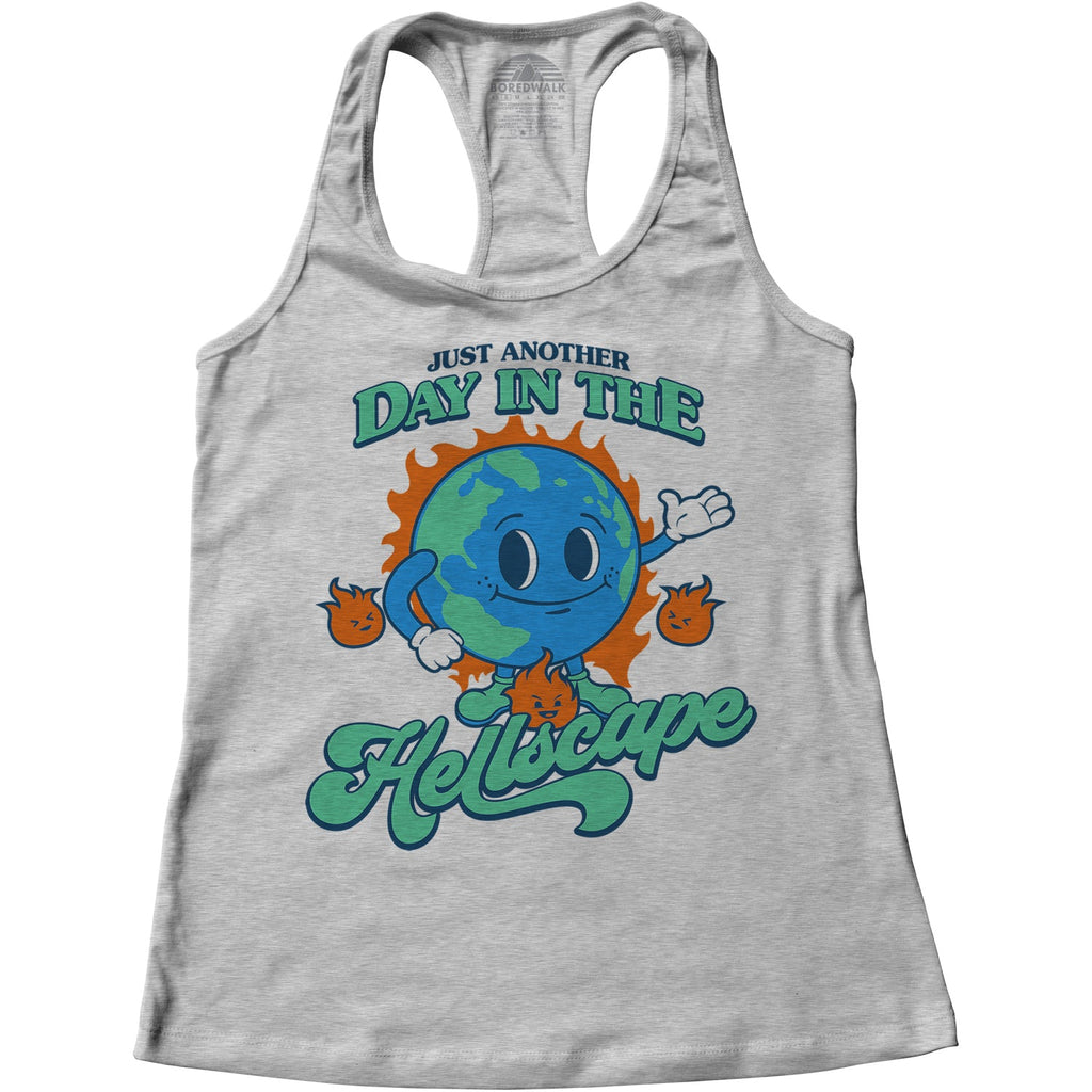 Women's Just Another Day in the Hellscape Racerback Tank Top