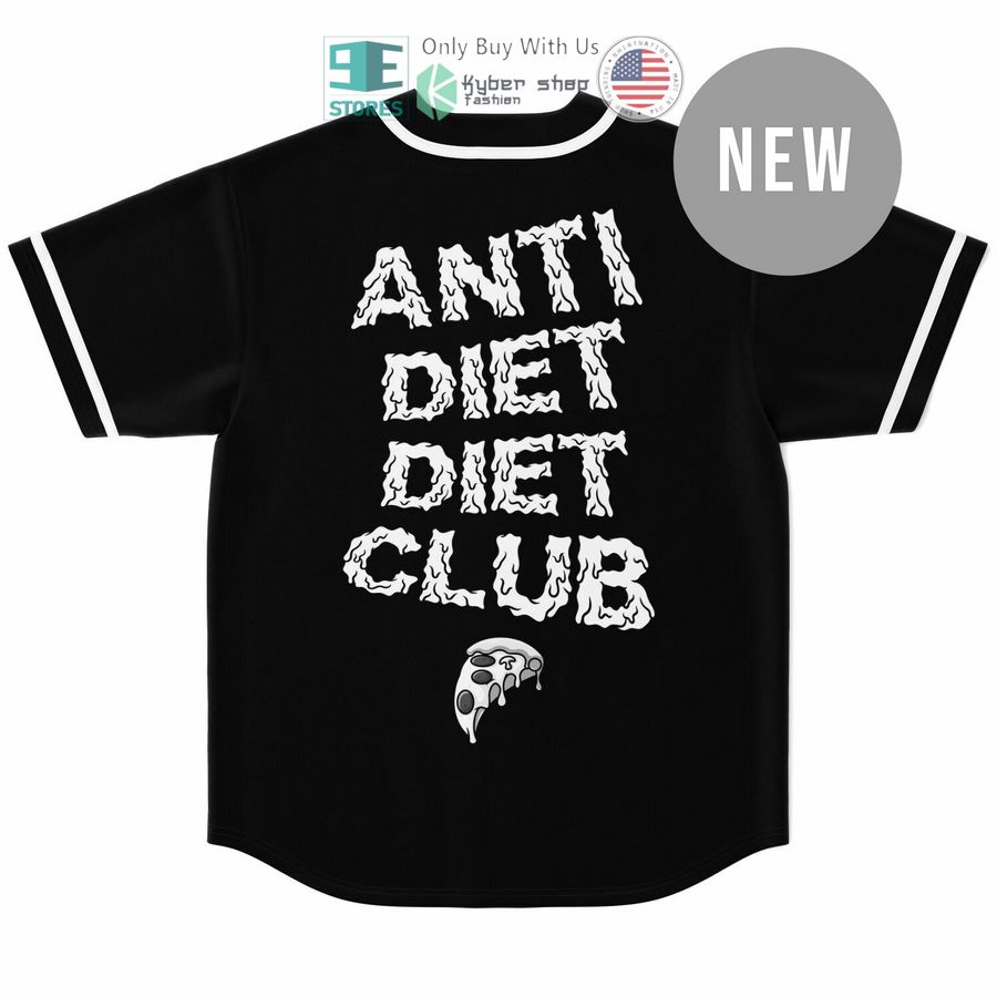BEST Anti Diet Club black Baseball Jersey