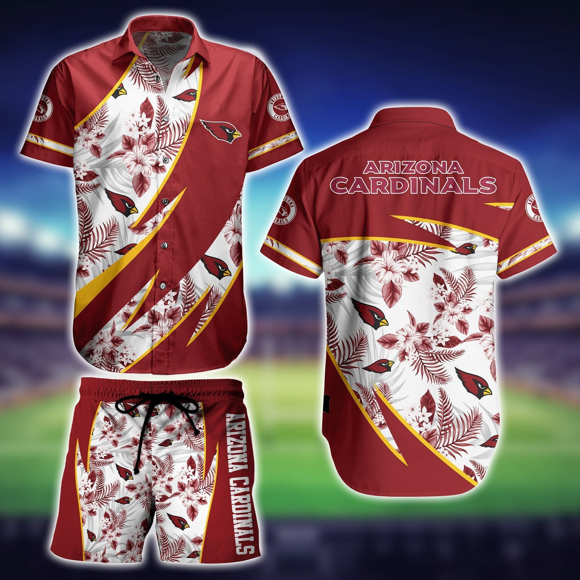 Arizona Cardinals Hawaiian Dress Collection Shirt Short