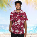 Arizona Cardinals Name Personalized Short Sleeve Button Up Tropical Hawaiian Shirt