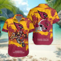 Arizona Cardinals Personalized Gridiron Warrior Hawaiian Shirt