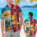 Arizona Cardinals Simpsons Name Personalized Short Sleeve Tropical Hawaiian Shirt