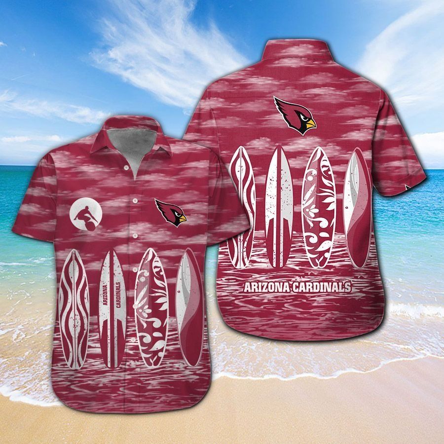 Arizona Cardinals Tropical Hawaiian Short Sleeve Shirt