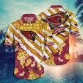 Arizona Cardinals Tropical Stripes Hawaiian Shirt