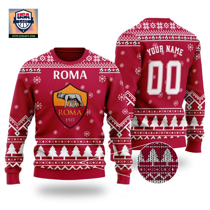 As Roma Custom Name Ugly Christmas Sweater