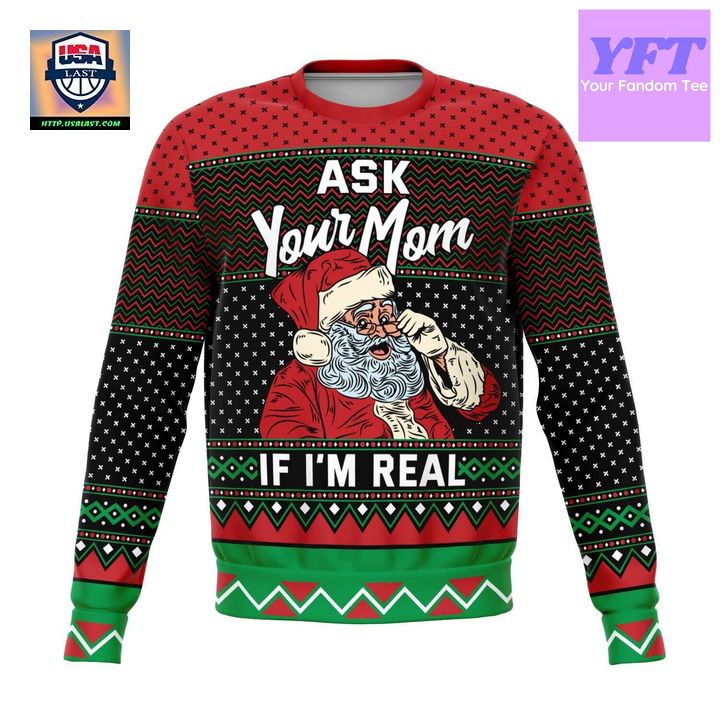 Ask Your Mom Naughty Meme 3d Ugly Christmas Sweater