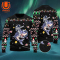 Astronauts Ride A Shark Ugly Christmas Sweater