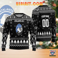 Atalanta B.C Personalized Ugly Christmas Sweater Black Version