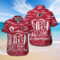 Atlanta Falcons Button Up Shirt Hawaiian Tropical Short Sleeve Unique Design