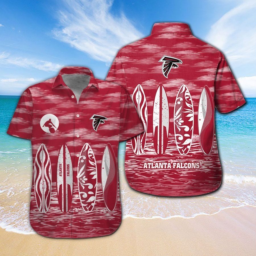 Atlanta Falcons Button Up Shirt Hawaiian Tropical Short Sleeve Unique Design