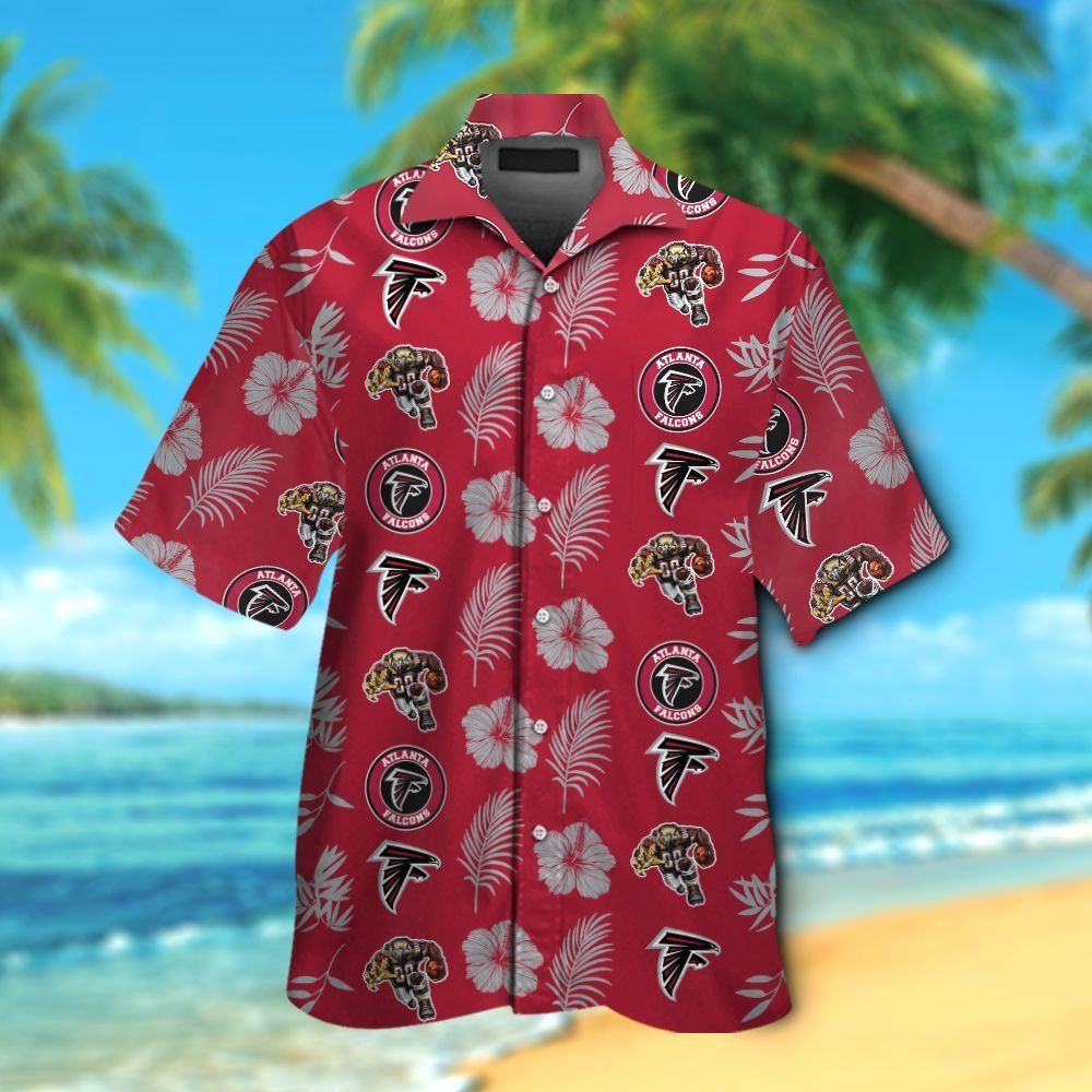 Atlanta Falcons Hawaiian Shirt Short Sleeve Tropical Button Up
