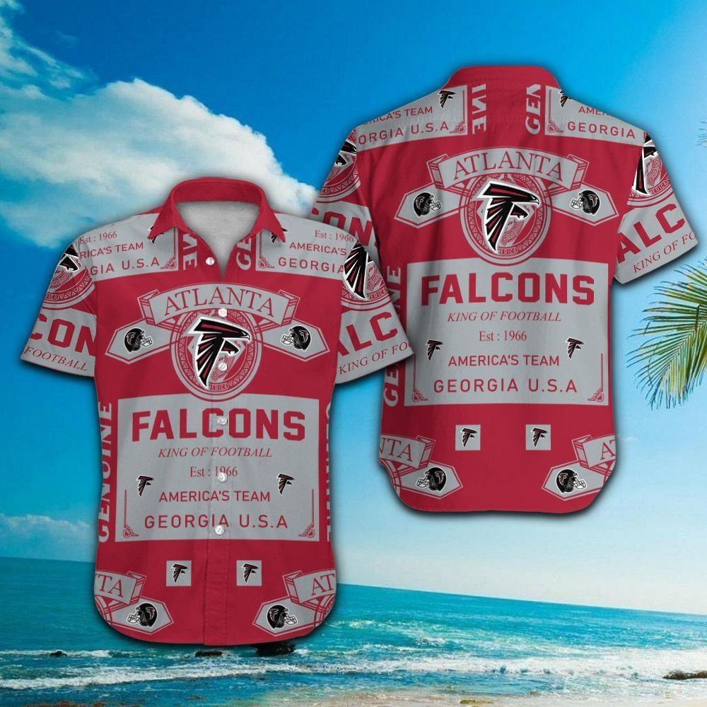 Atlanta Falcons Shirt Button Up Hawaiian Short Sleeve Tropical