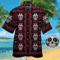 Atlanta Falconsskull Short Sleeve Button Up Tropical Hawaiian Shirt VER02