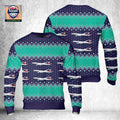 Austrian Airlines Boeing 777-2Z9 ER AOP Ugly Christmas Sweater