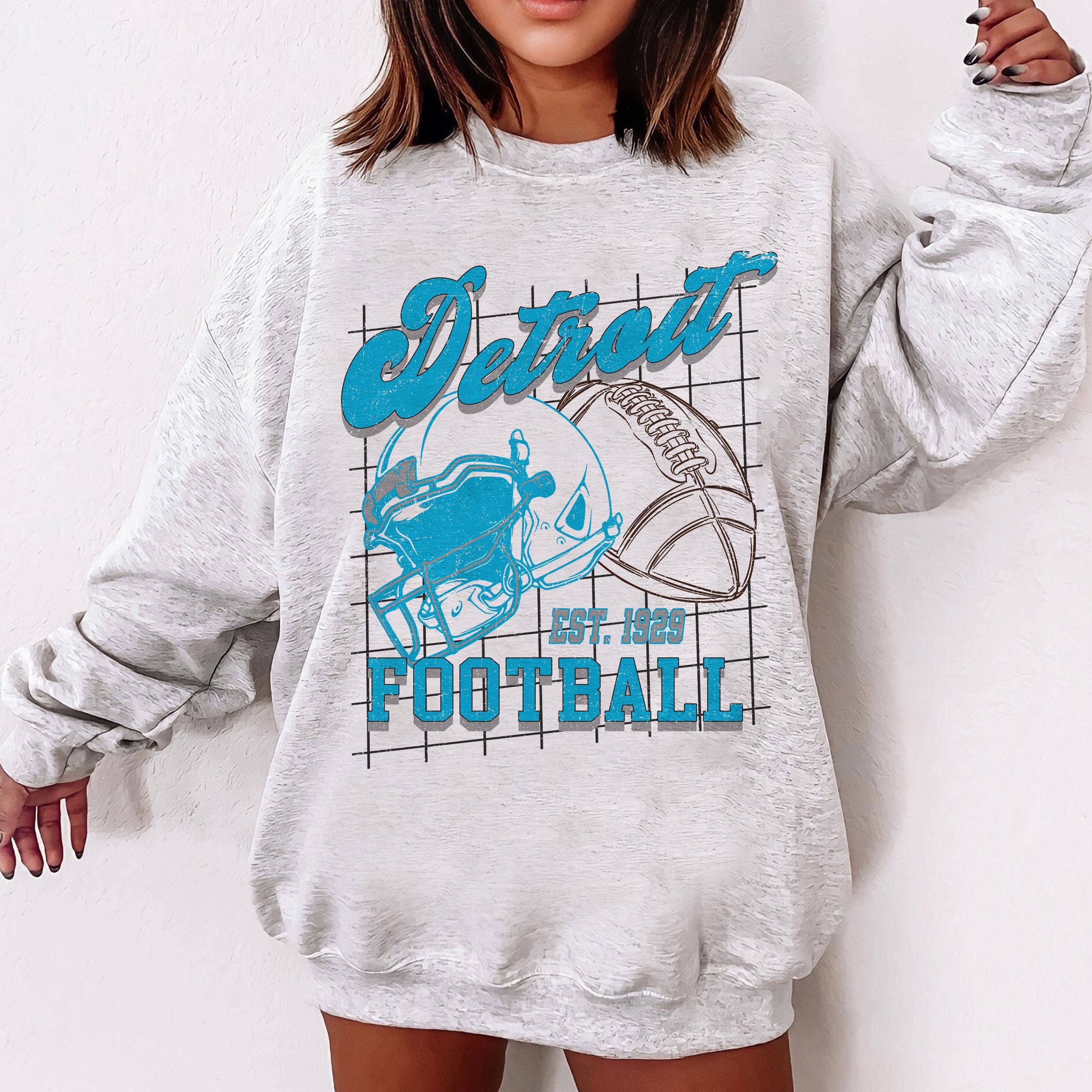 Vintage Detroit Football Sweatshirt Retro Gift
