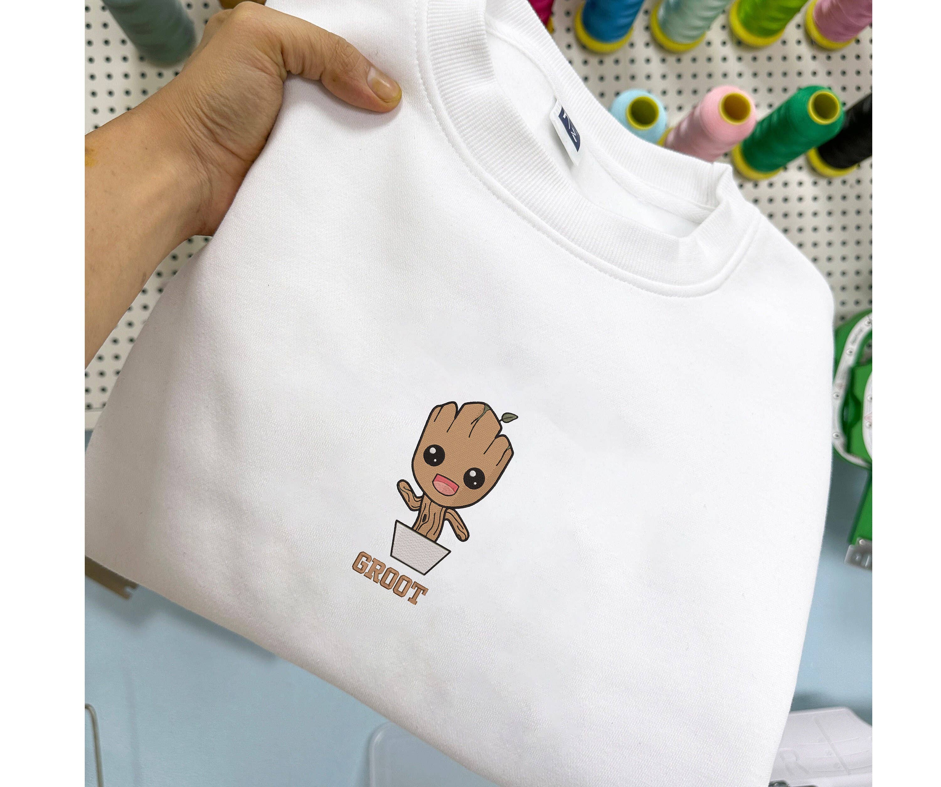 I Am Groot Embroidered Sweatshirts