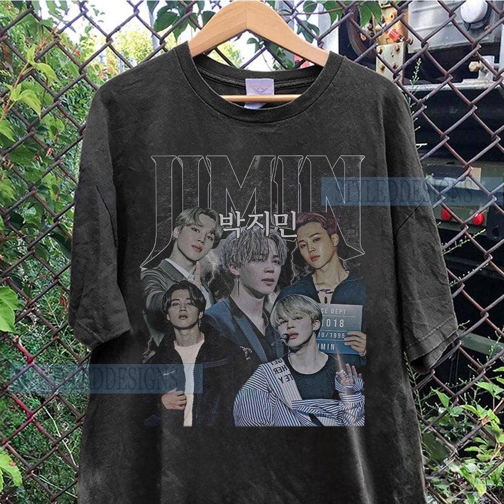 Jimin Vintage Retro Kpop T-Shirt - Bias Gift Christmas Tee