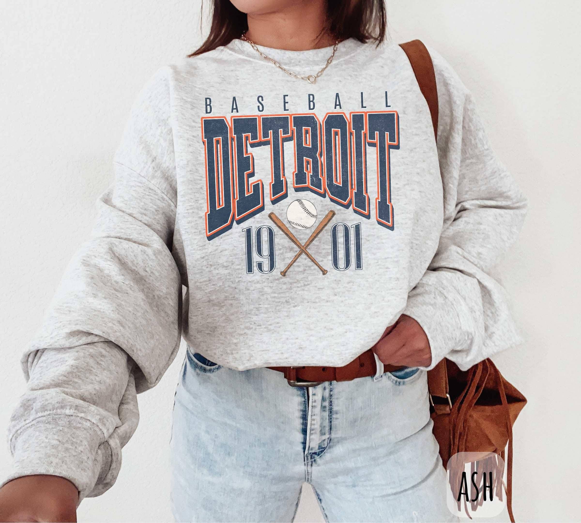 Retro Detroit Baseball Sweatshirt For Michigan Sports Fan