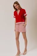 High Rise Stripe Sweatshorts