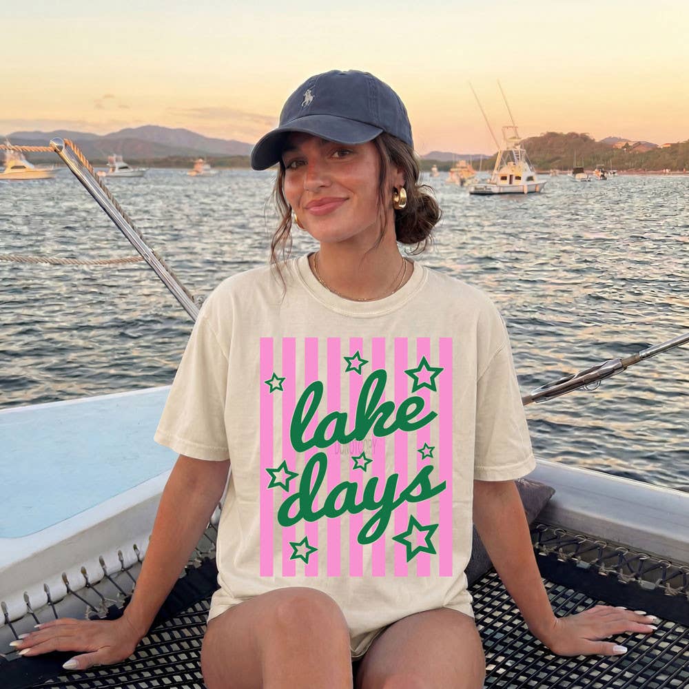 Lake Days Stripes Tee