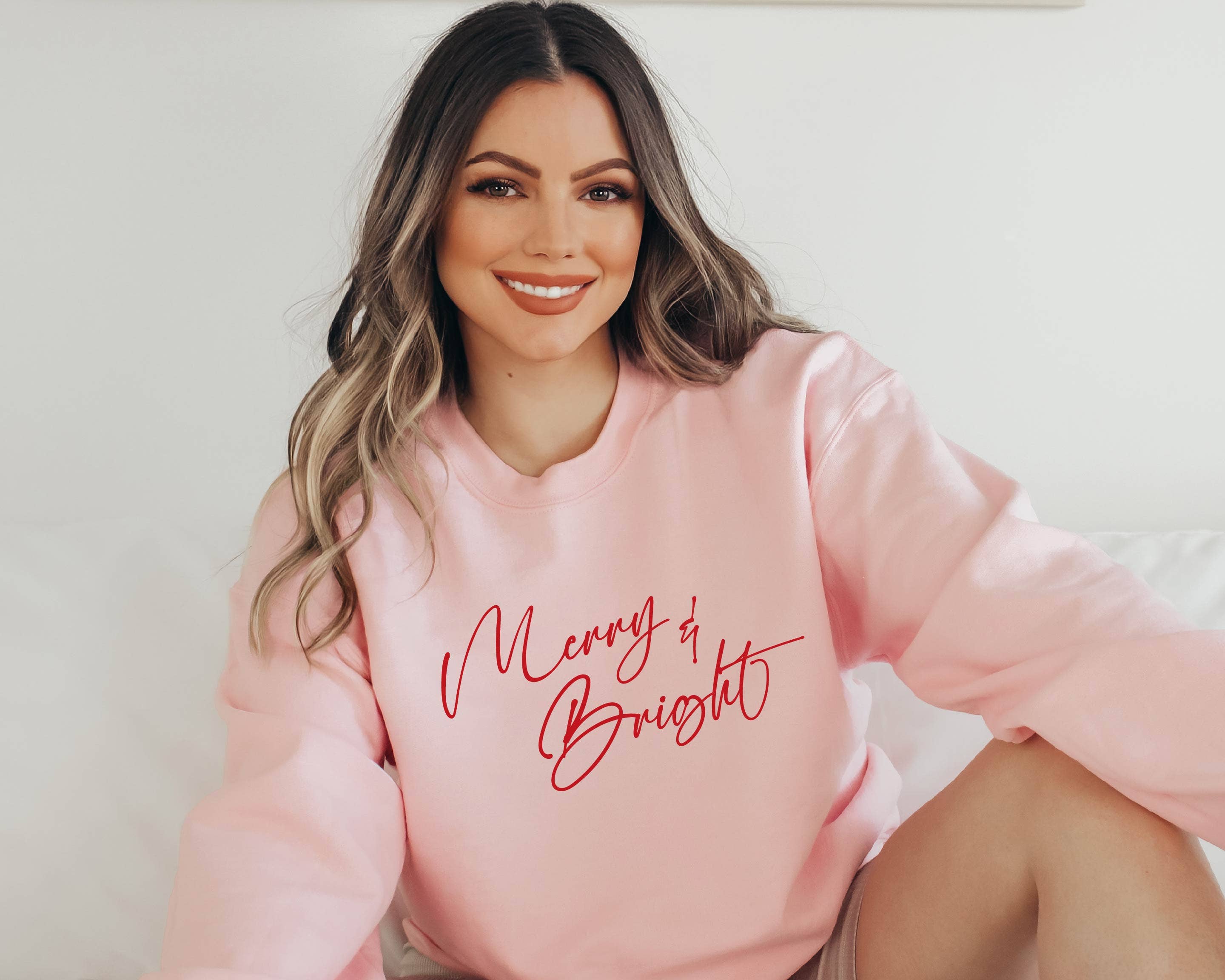 Merry and Bright Christmas Sweatshirt, Christmas Sweatshirt