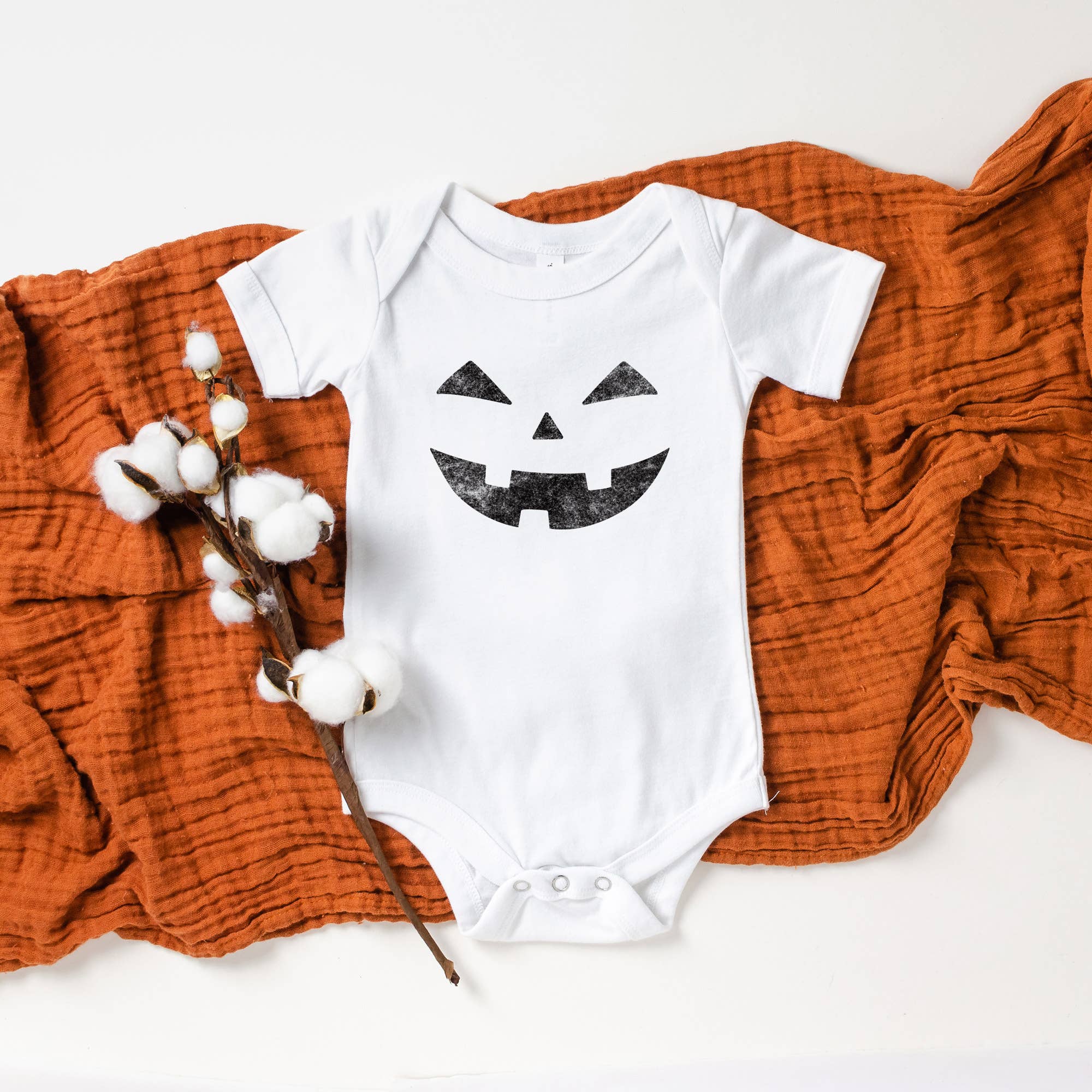 Laughing Jack-O-Lantern Halloween Baby Onesie