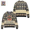 Bacardi Rum Snowflake Pattern Ugly Christmas Sweater