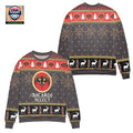 Bacardi Select Reindeer Snowflake Pattern Ugly Christmas Sweater