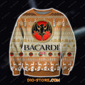 Bacardi Wine Knitting Pattern 3D Print Ugly Christmas Sweater