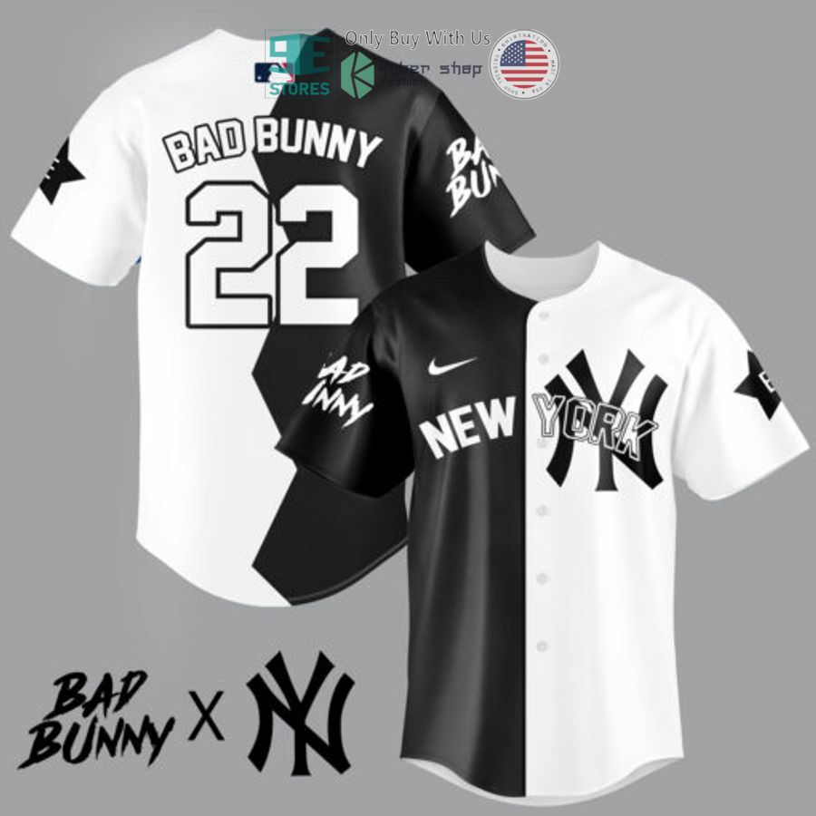 BEST Bad Bunny 22 New York Yankees Baseball Jersey