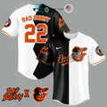 BEST Bad Bunny and Baltimore Orioles Baseball Jersey