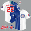 BEST Bad Bunny and Chicago Cubs Baseball Jersey