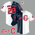 BEST Bad Bunny and Cleveland Guardians Baseball Jersey