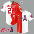 BEST Bad Bunny and Los Angeles Angels Baseball Jersey