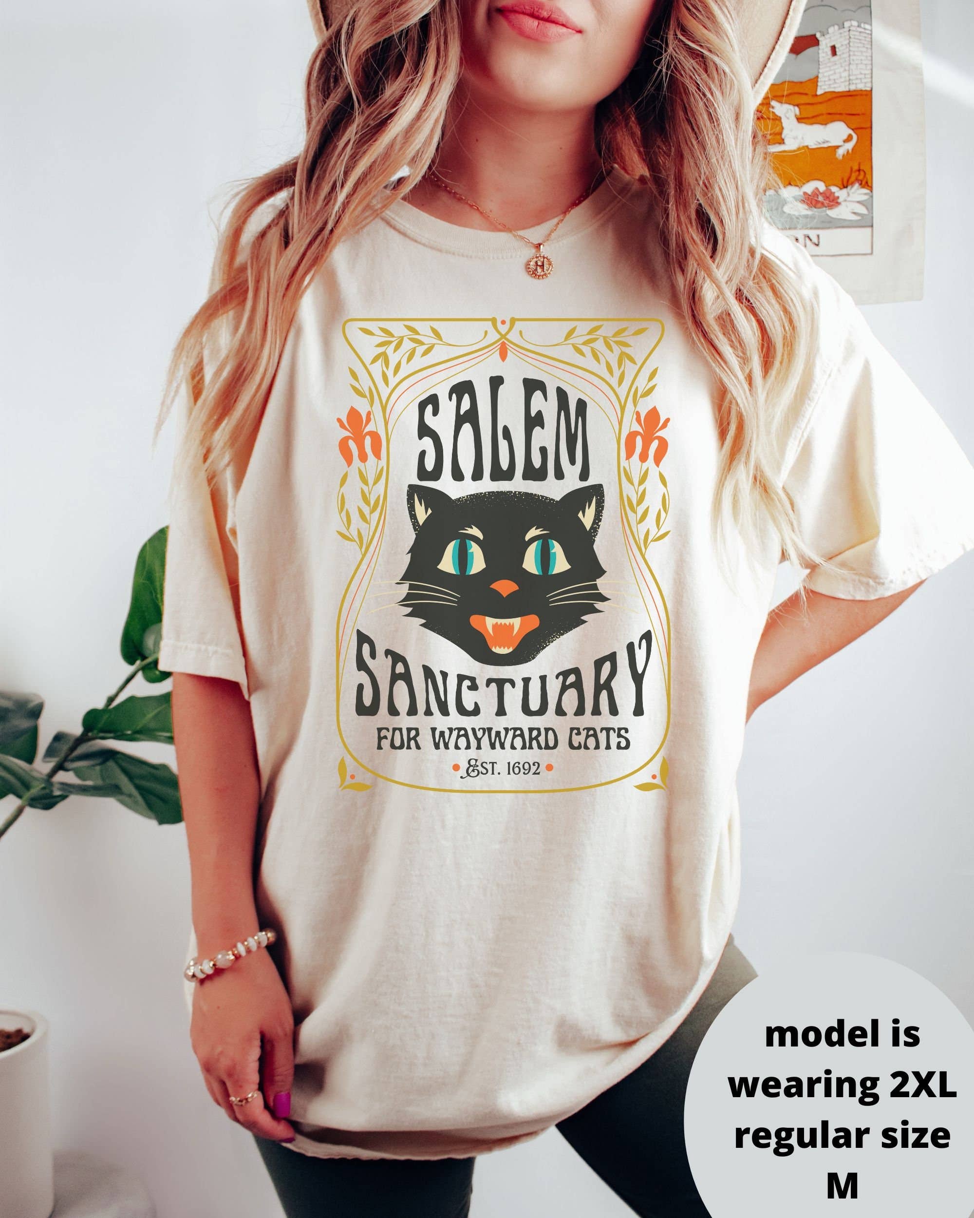 Retro Halloween Shirt – Vintage Cat Lover Spooky Fall Tee