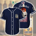 BEST Ballantine's Skull United States Flag blue Baseball Jersey