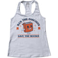 Women's Ban The Fascists Save The Books Racerback Tank Top