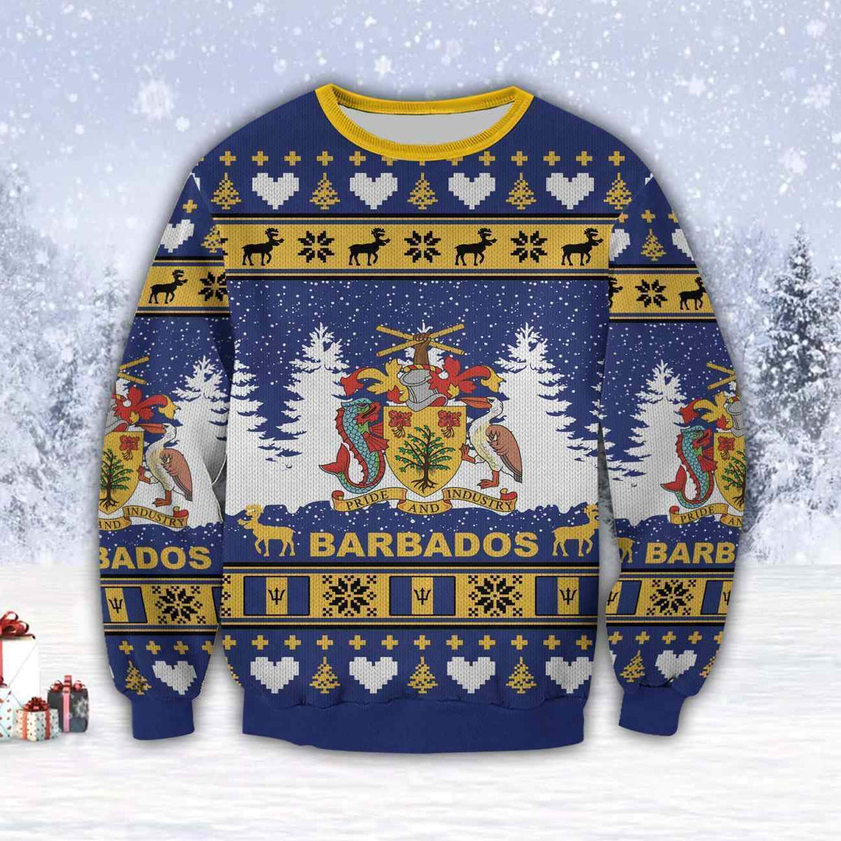 Barbados Island – Pride & Industry 3D All Over Print Ugly Christmas Sweater