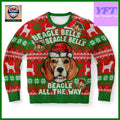 Beagle Bells Tacky Beagle Lover Secret Santa Dog Dad 3d Ugly Christmas Sweater