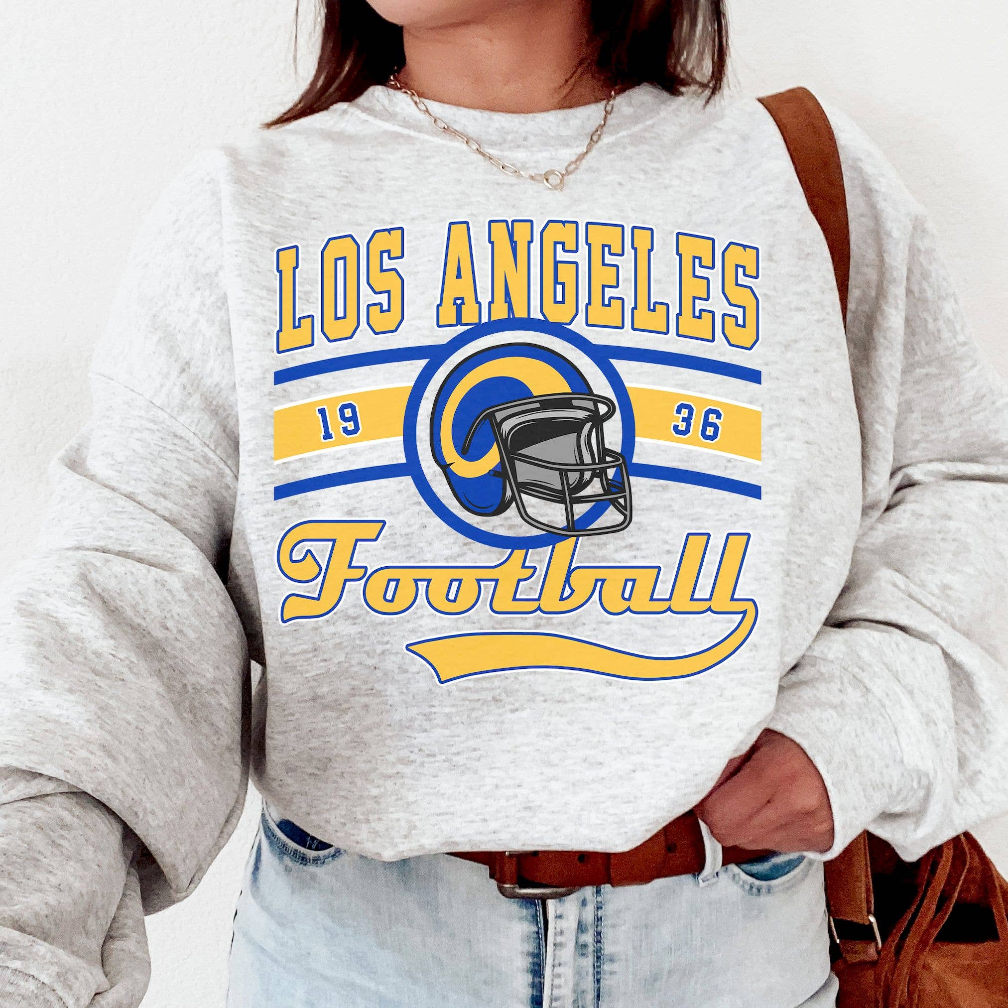 Los Angeles Rams Vintage Football Sweat Sweatshirt, Retro St