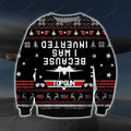 Because I Was Inverted Knitting Pattern 3D Print Ugly Christmas Sweater