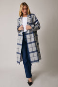 Long Sleeve Coat in Plaid