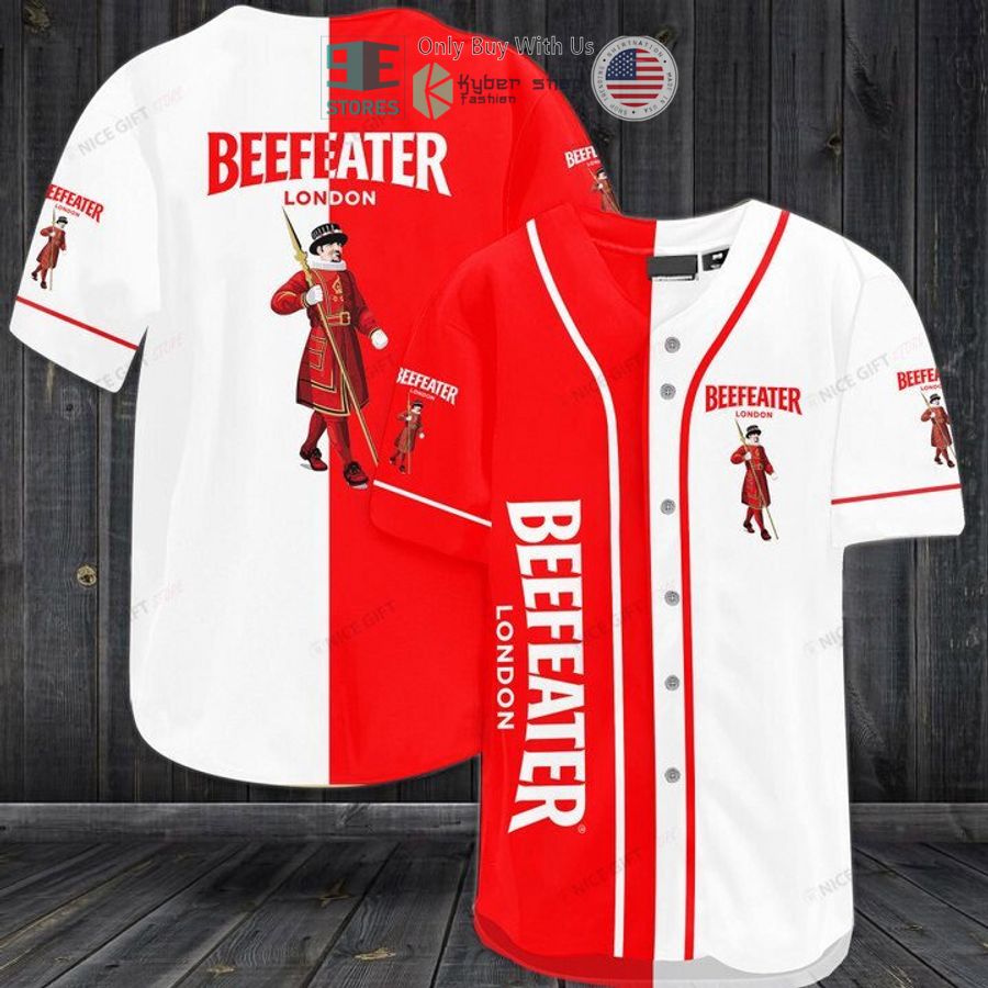 BEST Beefeater London logo red white Baseball Jersey
