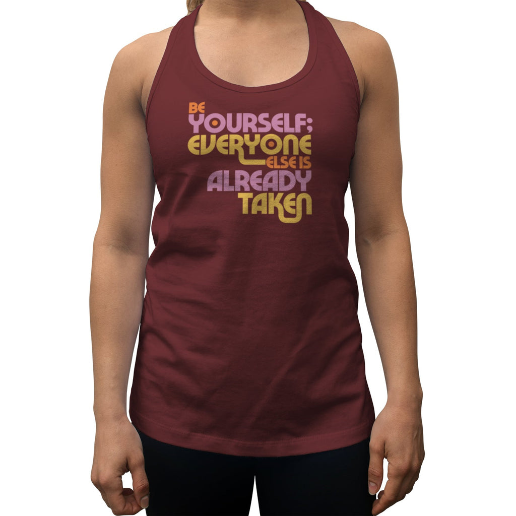 Women's Be Yourself Racerback Tank Top - Oscar Wilde