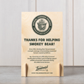 Smokey Bear Table Sign Pop