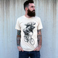 Moose Riding Bicycle Graphic Tee Shirt