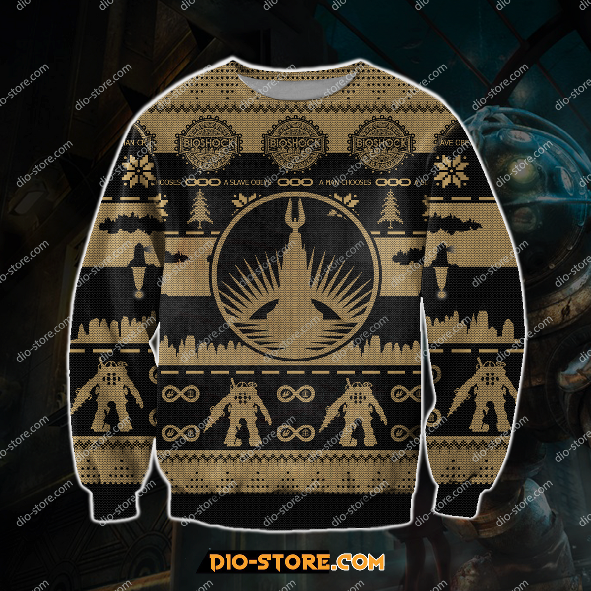 Bioshock 3D Print Knitting Pattern Ugly Christmas Sweater