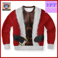 Black Santa Santa Blm Xmas Adult Gag Funny For Xmas 3d Ugly Christmas Sweater