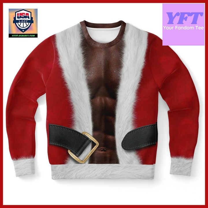 Black Santa Santa Blm Xmas Adult Gag Funny For Xmas 3d Ugly Christmas Sweater