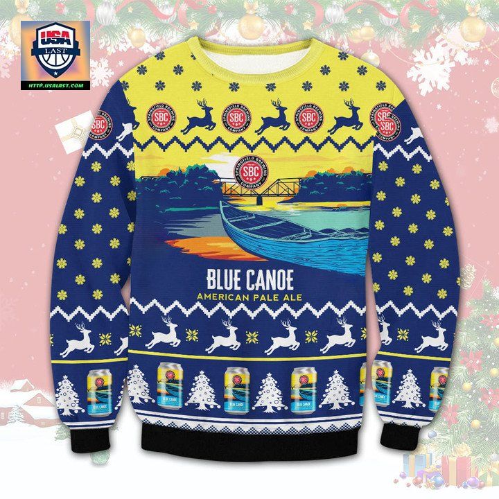 Blue Canoe American Pale Ale Ugly Christmas Sweater